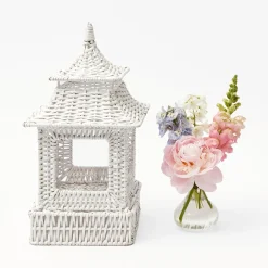 White Rattan Decoration Set|Mrs. Alice Discount