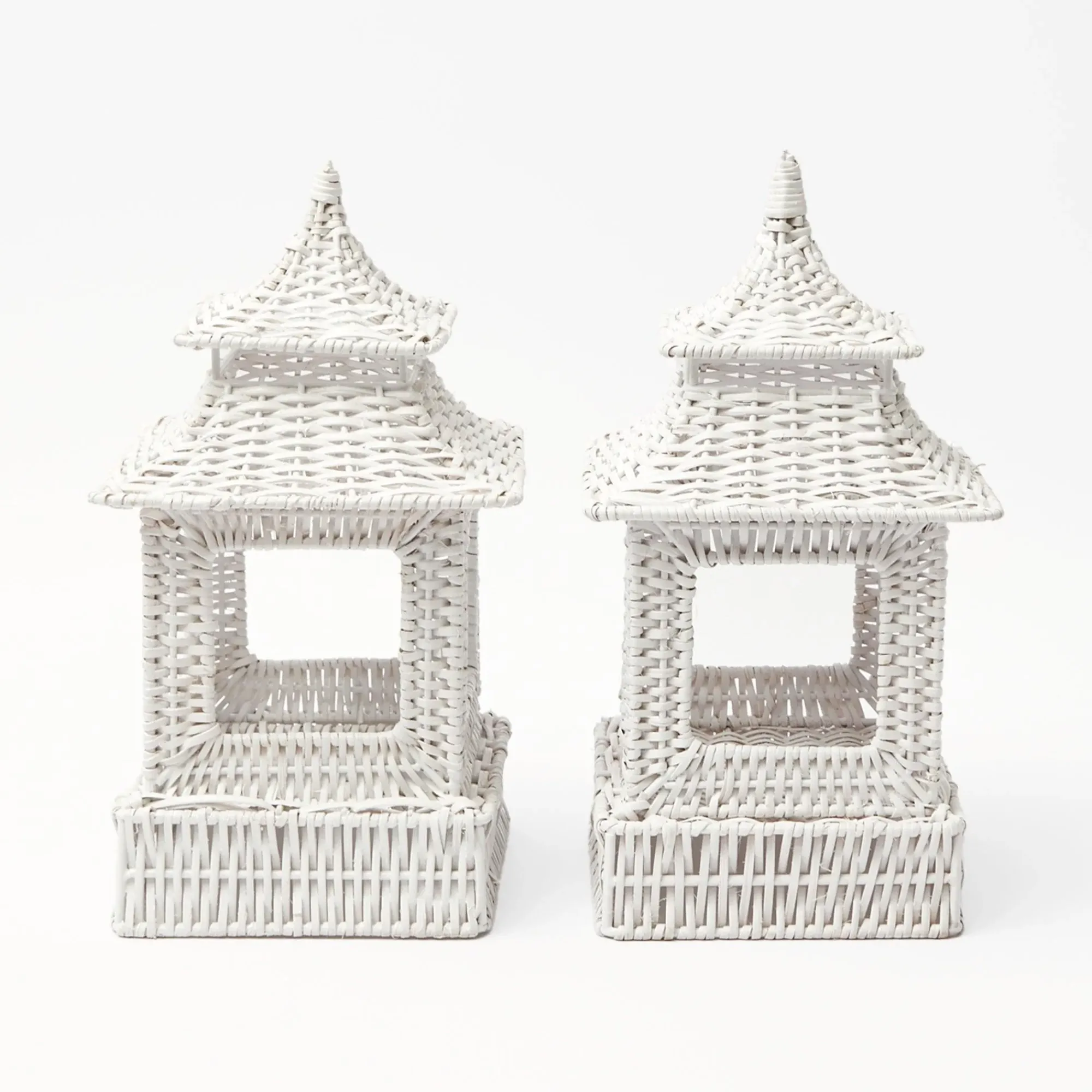 White Rattan Decoration Set|Mrs. Alice Discount