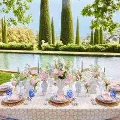 White Rattan Pagoda & Urn Vase Set|Mrs. Alice Sale
