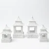 White Rattan Pagoda Lantern Set|Mrs. Alice Clearance