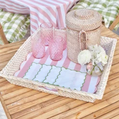 White Rattan Tray|Mrs. Alice Discount