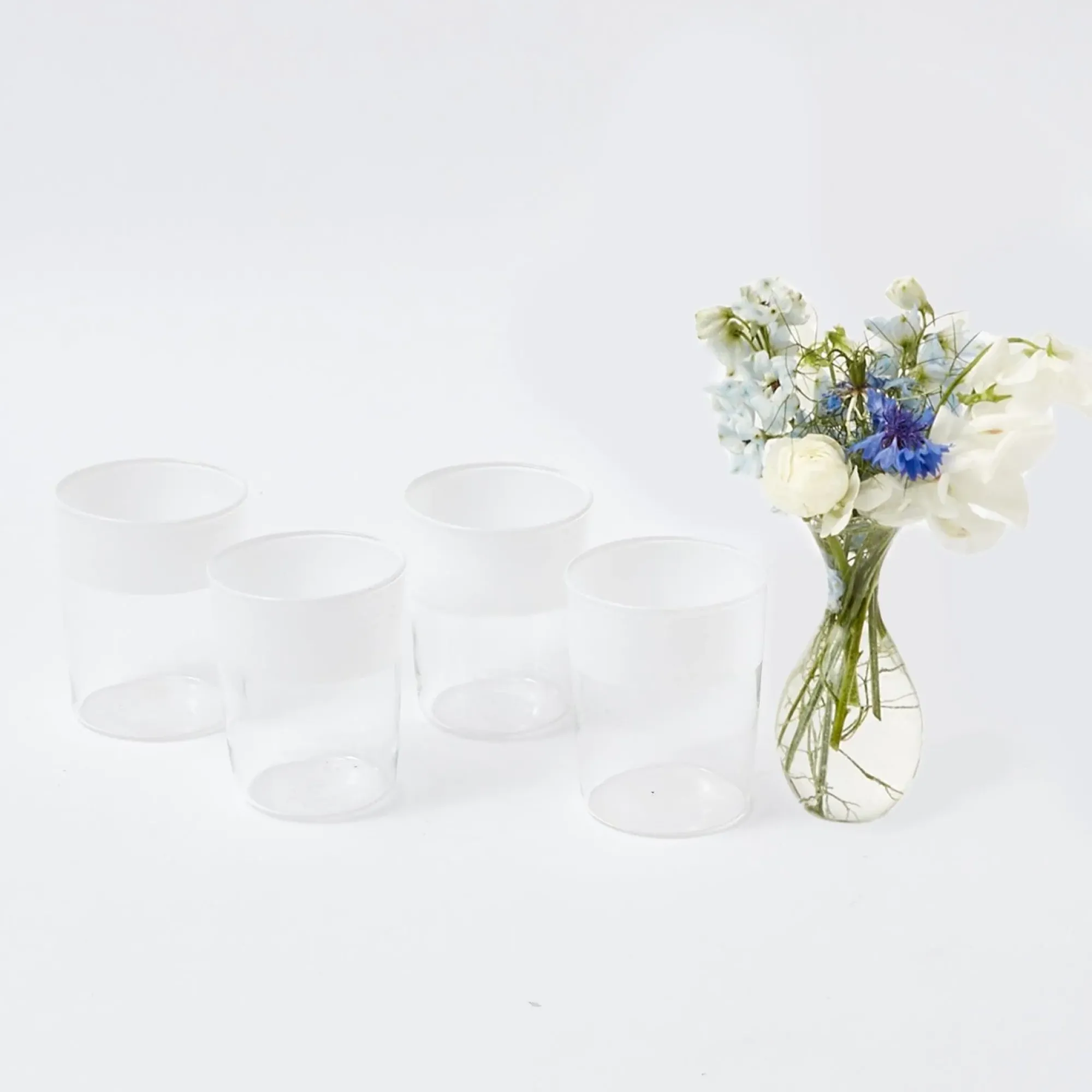 White Ribbon Water Glasses (Set Of 4)|Mrs. Alice Online