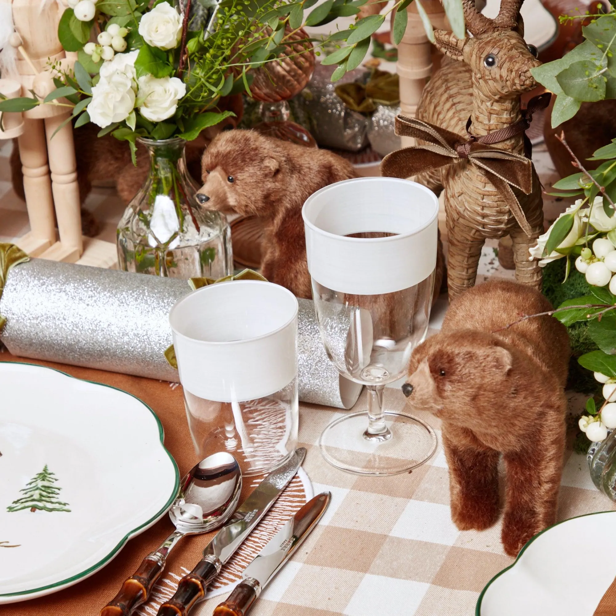 White Ribbon Water Glasses (Set Of 4)|Mrs. Alice Online