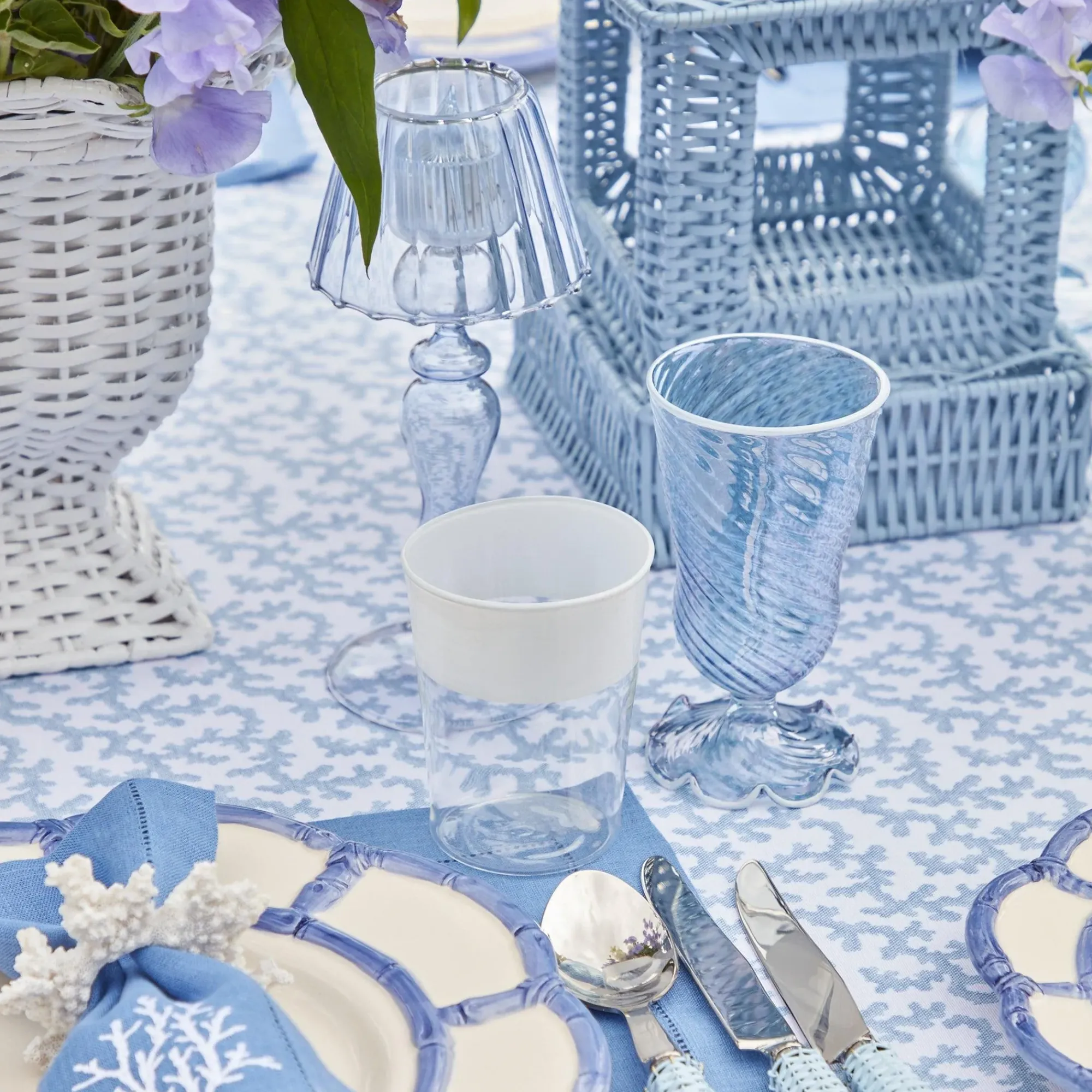 White Ribbon Water Glasses (Set Of 4)|Mrs. Alice Online