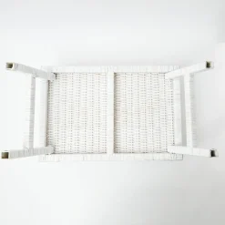 White Scalloped Rattan Breakfast Tray|Mrs. Alice Sale