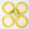 Yellow Capri Lettuce Dinner & Starter Plates (Set Of 8)|Mrs. Alice New