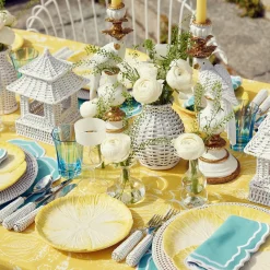 Yellow Capri Lettuce Starter Plates (Set Of 4)|Mrs. Alice Discount