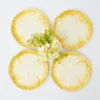 Yellow Capri Lettuce Starter Plates (Set Of 4)|Mrs. Alice Outlet