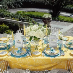 Yellow Capri Lettuce Starter Plates (Set Of 4)|Mrs. Alice Outlet