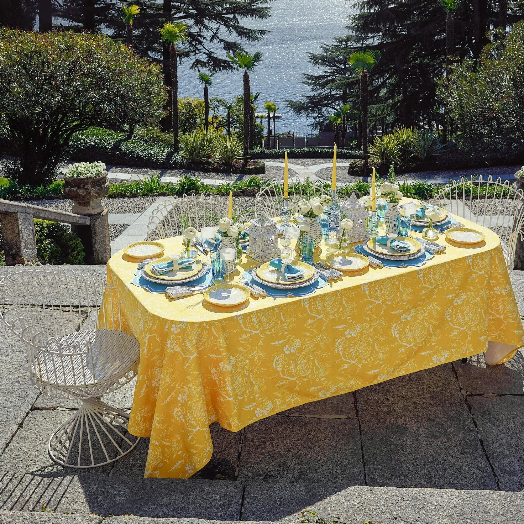 Yellow Melograno Tablecloth|Mrs. Alice Clearance