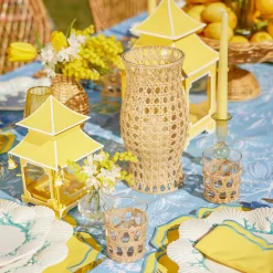 Yellow Pagoda Lantern Set|Mrs. Alice Sale